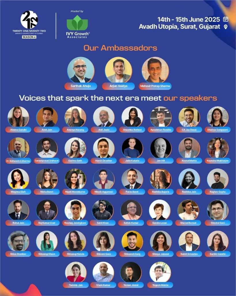 21by72 season 4 bharats startup summit guests 21by72 season 4: bharat's startup summit guests