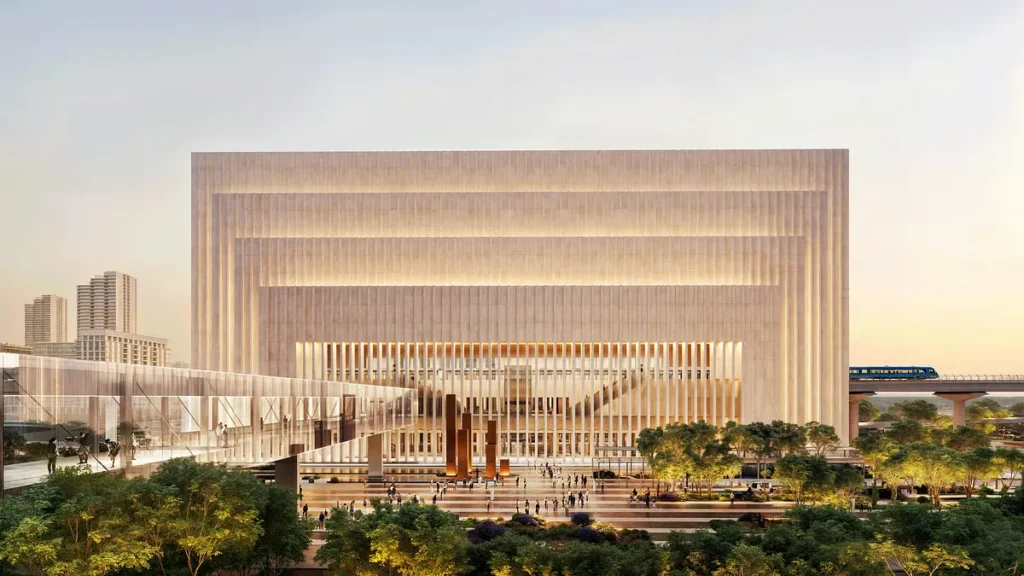 dubai blue line metro design3 looking ahead: exposing the iconic emaar station design