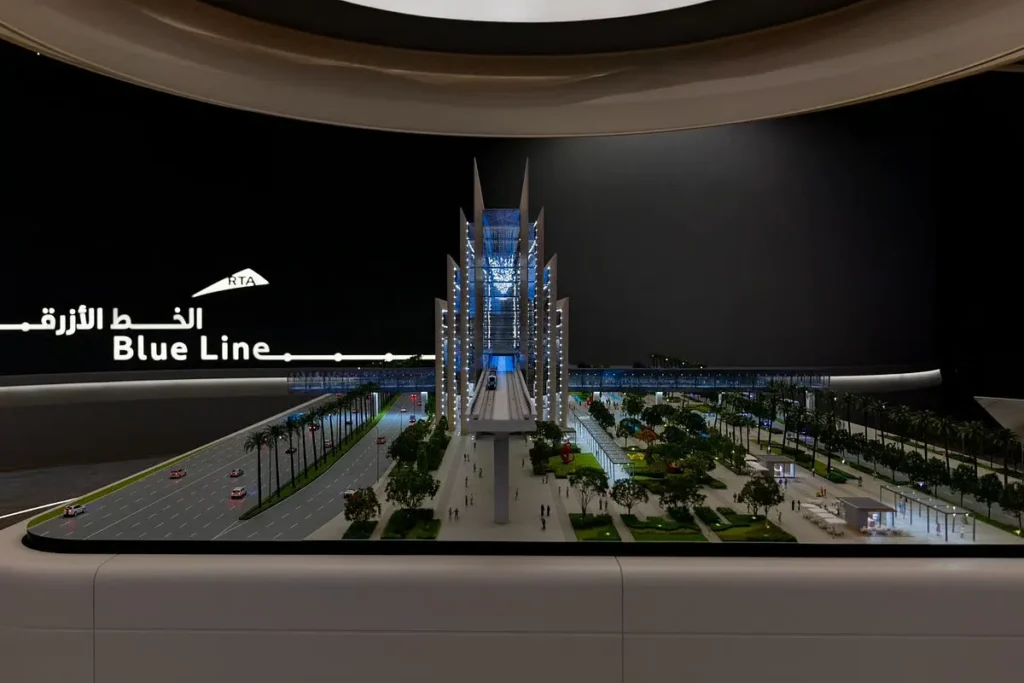 Sheikh Mohammed Initiates Construction of First Blue Line Metro Station
