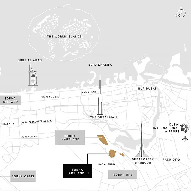 the s at sobha hartland 2 location map