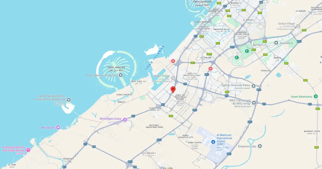 Abraham by Azizi at Sheikh Zayed Road, Jebel Ali location map
